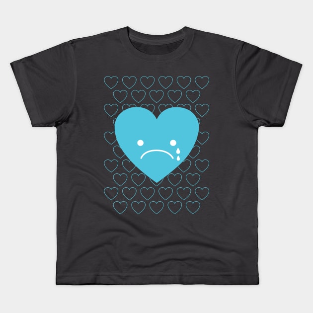 Sad Valentine Kids T-Shirt by littleoddforest